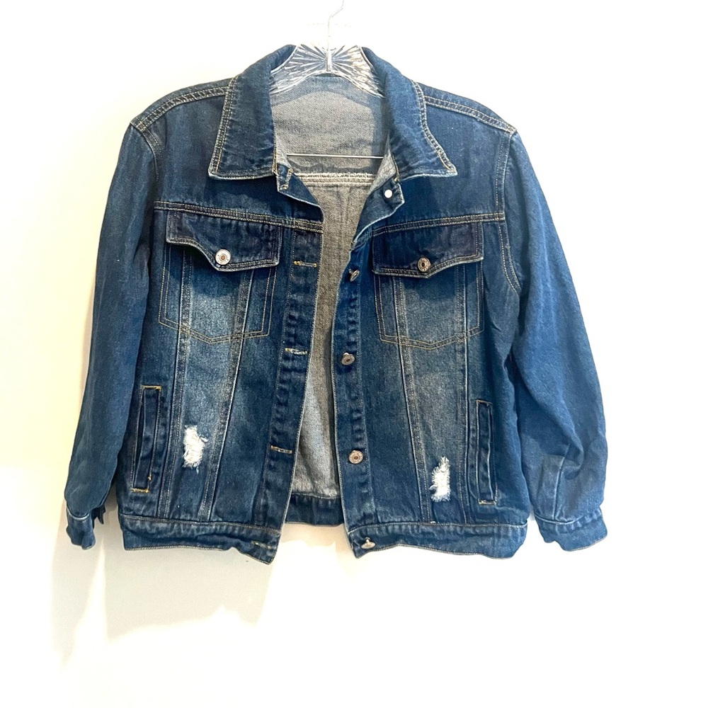 Girl’s Distressed Denim Jacket
